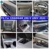 Carbon Fiber Look Gear Shift Head / Steering Wheel / Dashboard Air AC Cover Trim For CHANGAN UNI-V UNIV Accessories