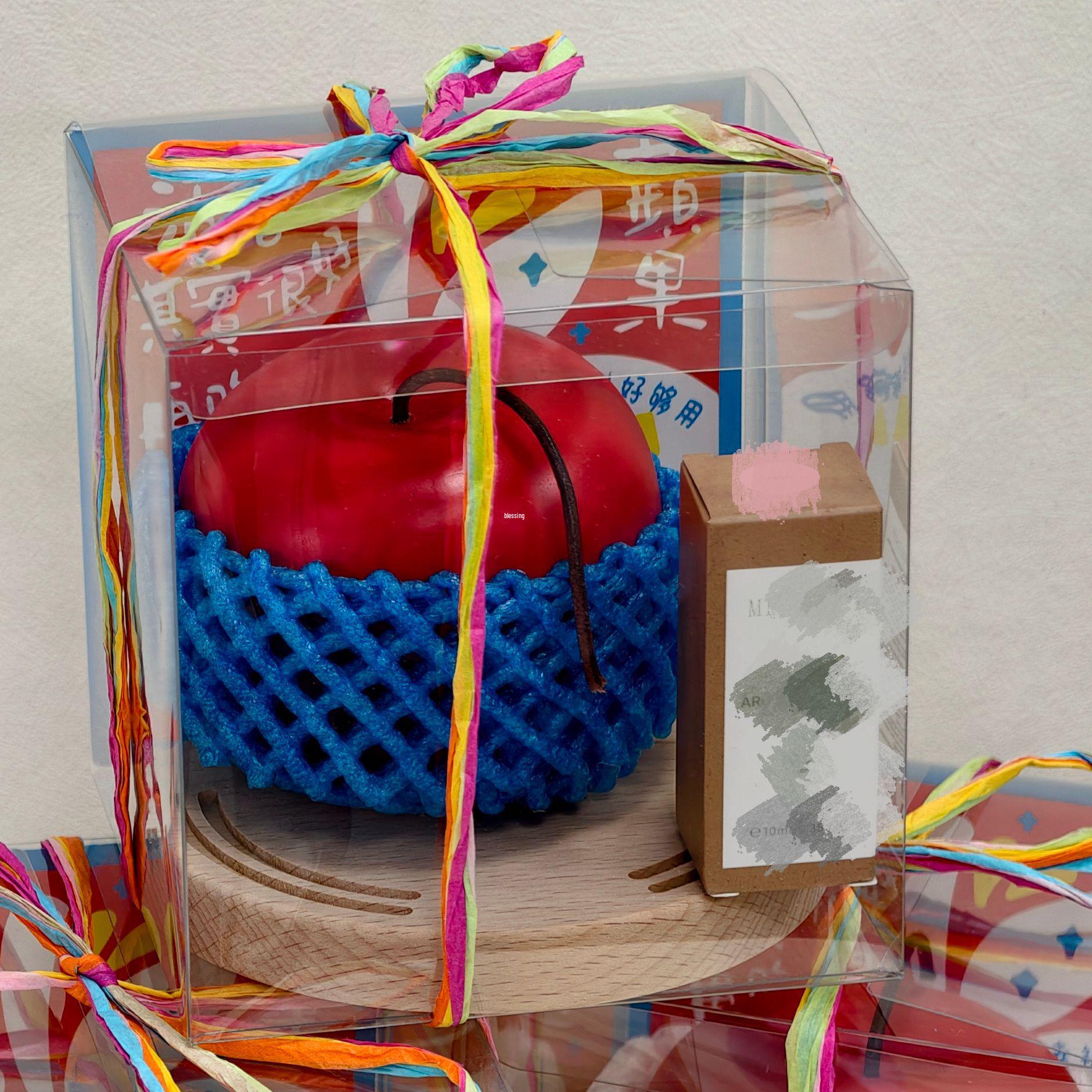 Easter Apple-Shaped Wood Diffuser and Incense Burner Holiday Souvenir