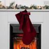 Christmas Stockings Holiday Decorations Holiday Velvet Bow Stocking For Christmas Tree Family Party Fireplace Pendant 25x48cm