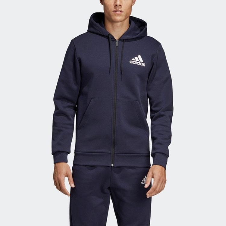 Adidas Sport Knit Jacket Men Jackets Legend-Ink-Blue DX2492