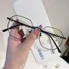 No Makeup, High-End Polygonal Metal Frame Glasses, Anti-Blue Light, Light-Sensitive Discoloration, Can Be Equipped With Myopia Flat Glasses