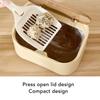 Cat Litter Trash Can with Press Type Lid Enclosed Design Compact Multipurpose Cat Waste Trash Can for Home