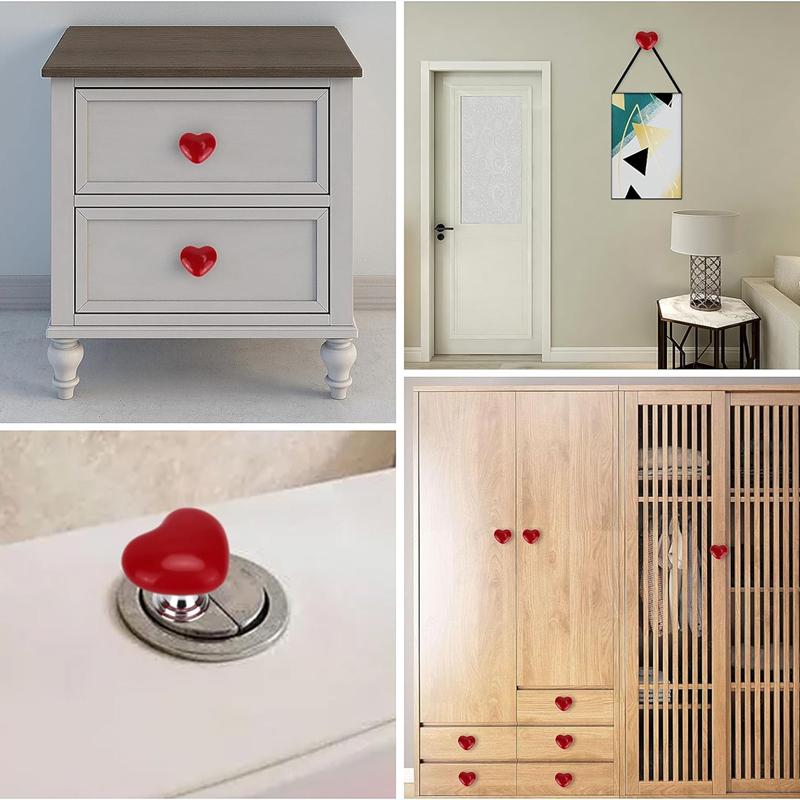 4/2/1PC Handle Toilet Press Button Heart Shaped Press Tank Push Switch Toilet Bathing Room Decor Water Press Flush Button Tools