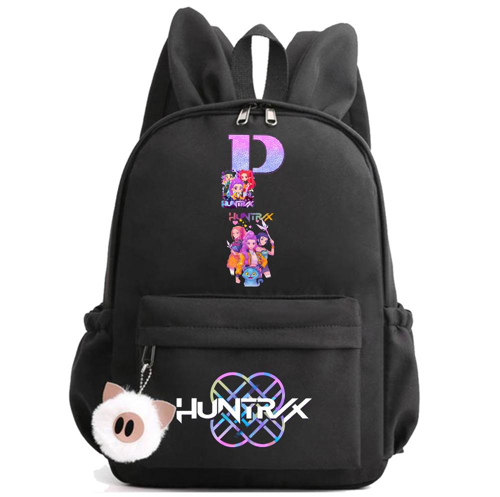 New Cartoon English Letter A-Z Printed Backpack for Teenger Children Student Schoolbag Girl Bookbag Kid Gift Women Travel Bag