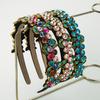 Barocker Luxus Buntes Strass-Haarband Elegantes Blumenranken-Haarband Hochzeitsbankett Haarschmuck Königliches Kopfschmuckstück