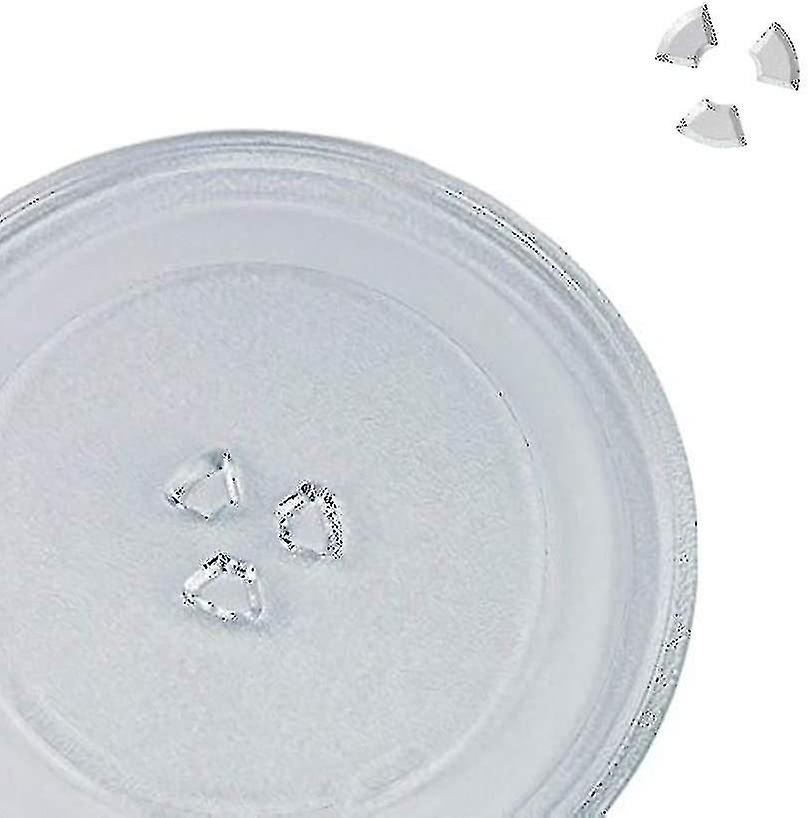 Universal Microwave Turntable Glass Plate with 3 Fixings, 245 Mm