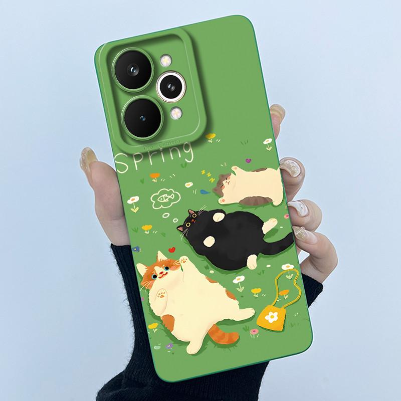 For Realme 15 Pro 5G Phone Case Cute Panda Girl Cats Liquid Silicone Soft Back Cover For Realme15 15Pro High Quality Phone Shell