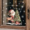 Christmas Home Decoration Stickers Santa Claus Elk Glass Doors and Windows Beautification Window Stickers Happy Holidays