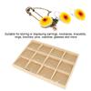 Wooden   Jewelry Display Tray Showcase Storage Case For Ear  Bangle Necklace (12 Slots)