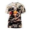 Hot sale Summer Kurosaki Ichigo 3D print T-shirt anime fashion o neck short-sleeved men's and women's casual