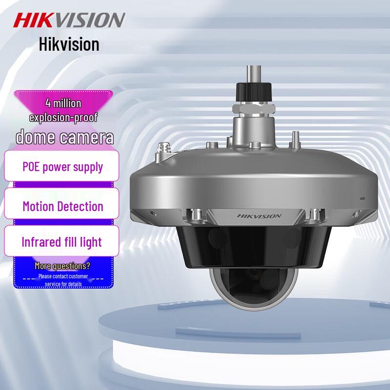 

Hikvision 4MP POE Explosion-proof IR Dome Camera CN plug (adapter included)
