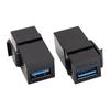 Conector fêmea para fêmea Acoplador fêmea Inserir para painel de tomada de placa de parede USB 3.0 Keystone Jack Inserções Fácil instalação
