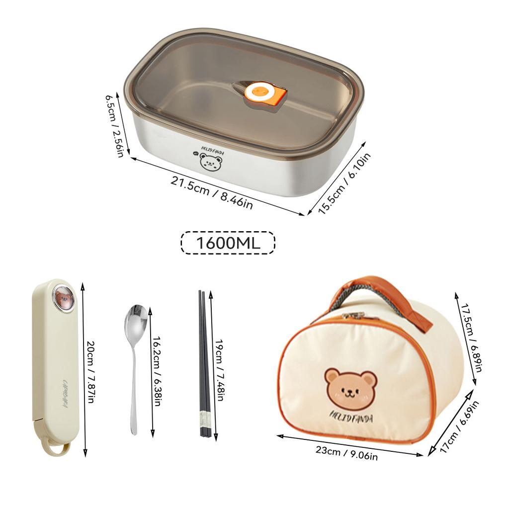 Large Capacity 304 Stainless Steel Lunch Box Travel Picnic Portable Cute Pattern Leak Proof Bento Box Microwave Safe