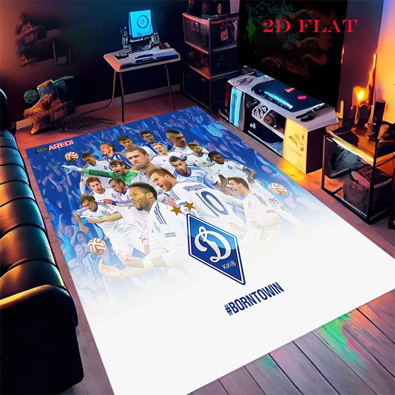 FC Dynamo Kiew Teppich für Wohnzimmer Schlafzimmer Zuhause Sofa Dekoration, Kinder Spielrutschfeste Bodenmatte