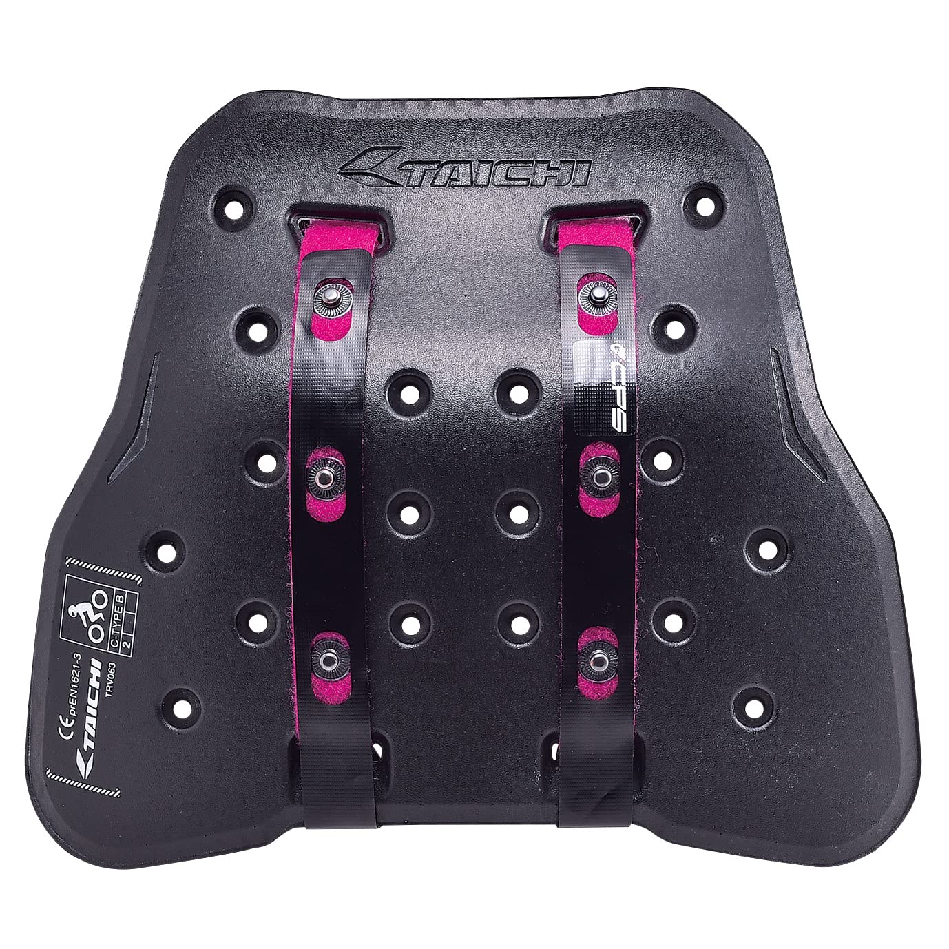 RS TAICHI Texel Chest Protector (Button Type) for Women, CE Level 2, Black/White [TRV063]