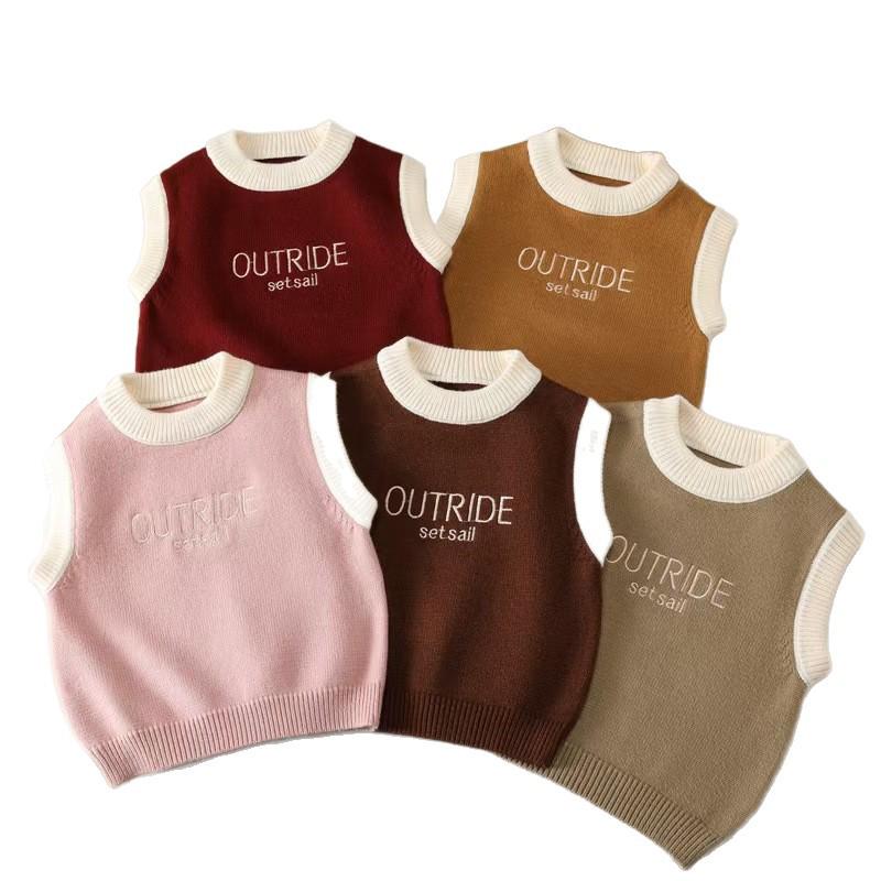 2026 Унисекс Детский Зимний Вязаный Жилет - Теплый, Стильный Жилет-Свитер с Шалью 80cm