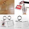 10 Pcs Various Shapes Acrylic Keychain Picture Frame Keyring with Split Rings