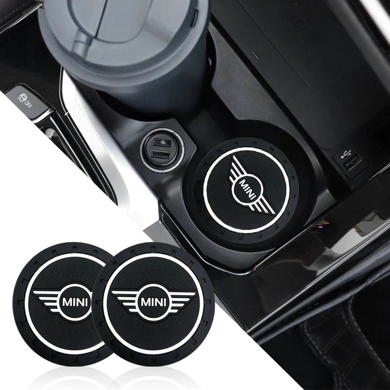 1/2Pc Car Auto Water Cup Slot Non-Slip Mat Water Cup Bottle Holder Mat For MINI Cooper JCW WORKS R55 R56 F55 F56 R57 R58 R59 R60 ksgbw33