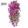 Wedding Artificial Flowers for Outdoor Fake Hanging Morning Glory with Eucalyptus Leaves UV Flower Bouquet Resistant Faux Plants Petunias