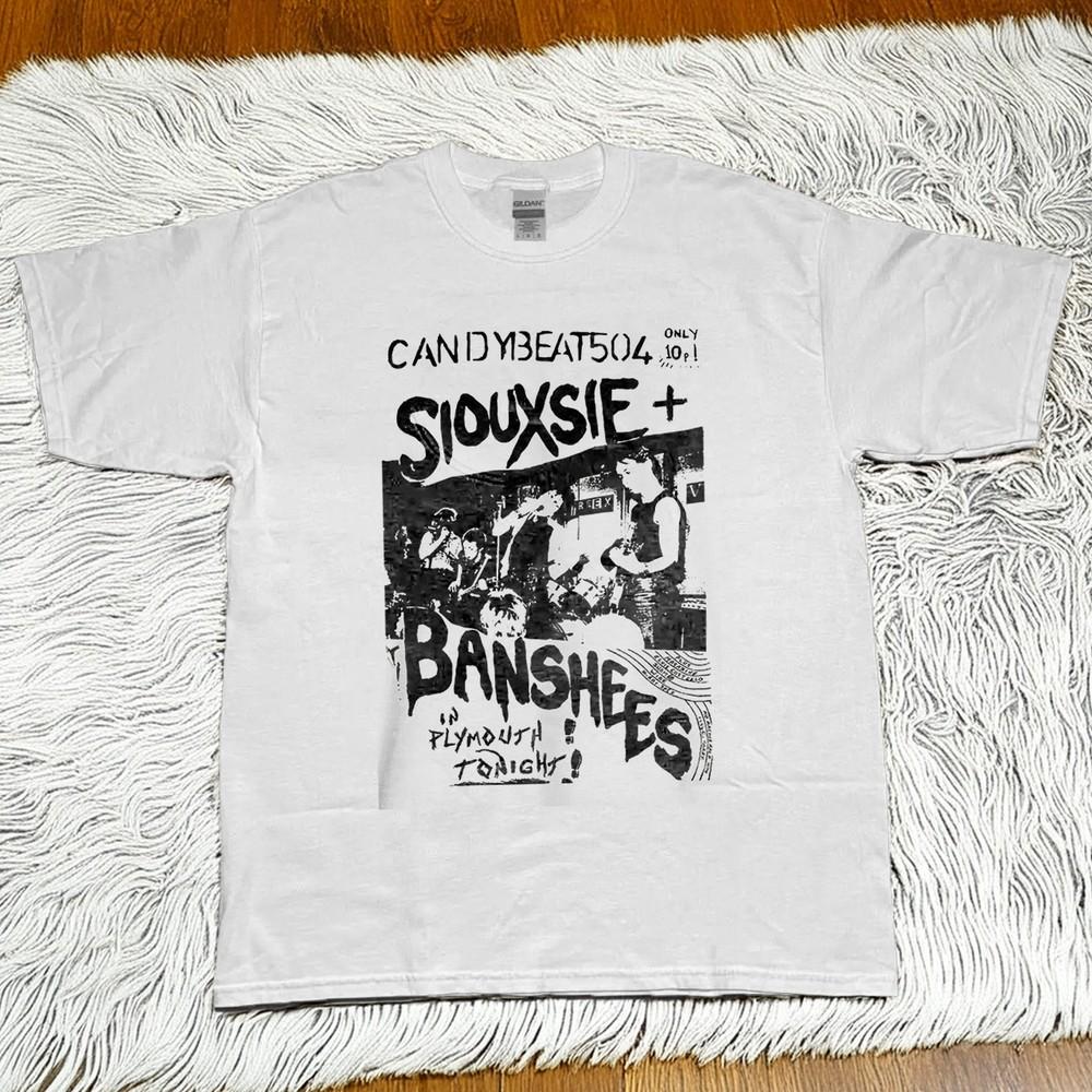 Siouxsie and the Banshees Конфетный Ритм Постер Панк-Рок Белая Хлопковая Футболка Унисекс Футболка XL