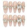 10pcs Women Artificial Nail Art Kit Luxury Cat Eye French Manicure Set for Wedding Party Women Manicure