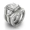 New Three-piece Set of Fashionable Couple Rings