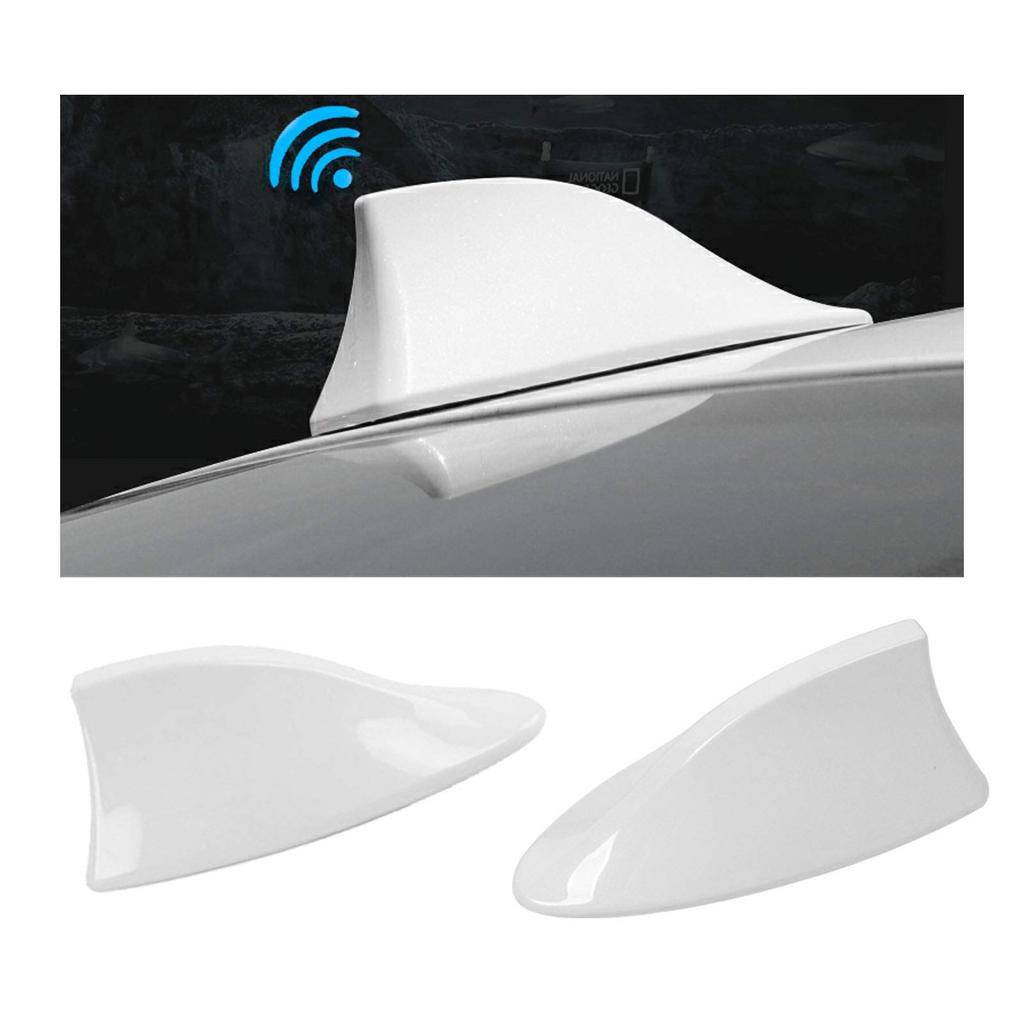 [1 piece white] Waterproof rainproof car parts dress up with built-in Shark antenna FM/AM radio antenna chip for Suzuki New Hustler MR52SMR92S [R