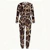 Women Long Sleeve Crew Neck Blouse And High Waist Straight Leg Pants Two Piece Everyday Casual Wear