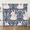 Curtain Animal Rabbit Illustration Curtain Digital Printing Blackout Curtain No Punching