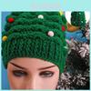 Entzückende grüne Weihnachtsbaum-Mütze für Kinder Bequemes handgemachtes Geschenk für die Feiertage
