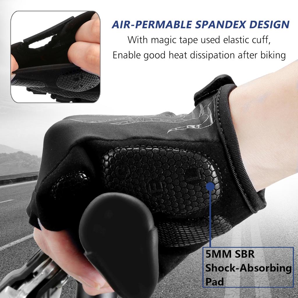 Short Gel Cycling Gloves Men Women Breathable Summer Palm Protective Bike Gloves Half Finger MTB Training Bicycle Gloves