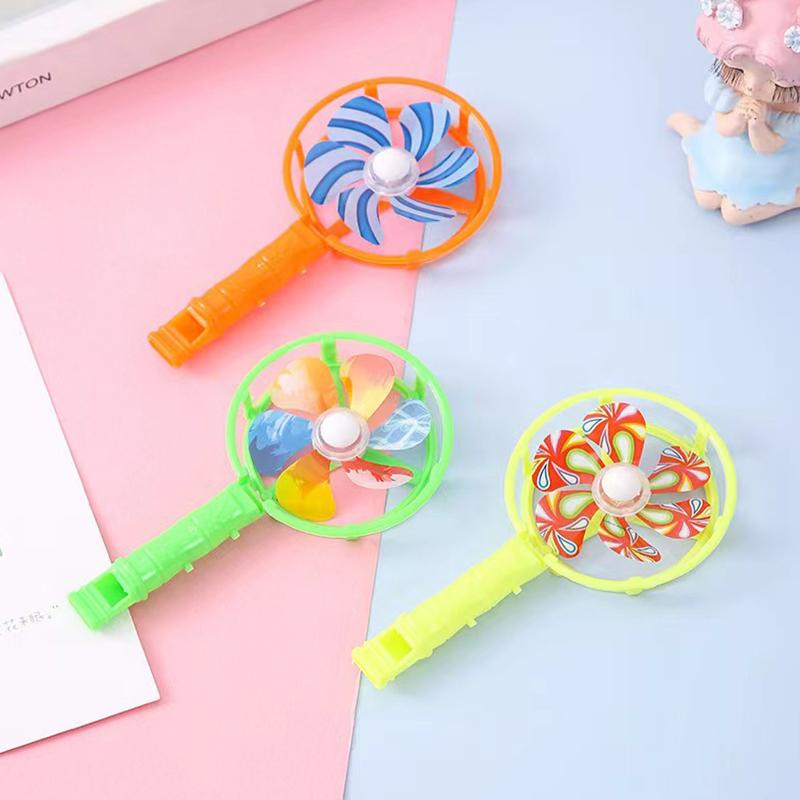 5-20PCS/Set Plastic Whistle Windmill Fan Random Mixed Color Bulk Giveaway Gift Suitable for Sports Game School Class Rewards ZYF