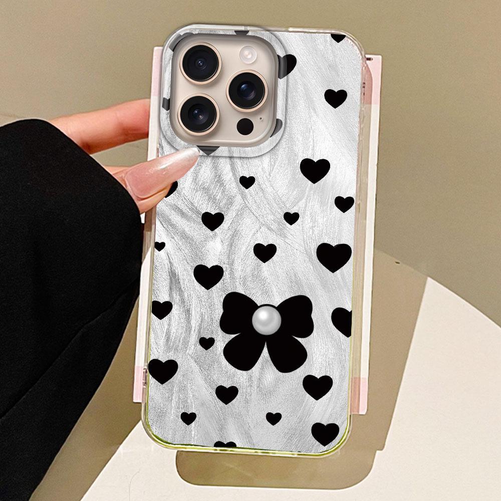 

Зеленый Чехол для телефона с текстурой перьев и бантом в виде сердца для iphone 16 15 14 7 8 Plus 13 Pro Max X XS XR SE 2022 Силиконовый чехол TPU iPhone 16 Pro белый