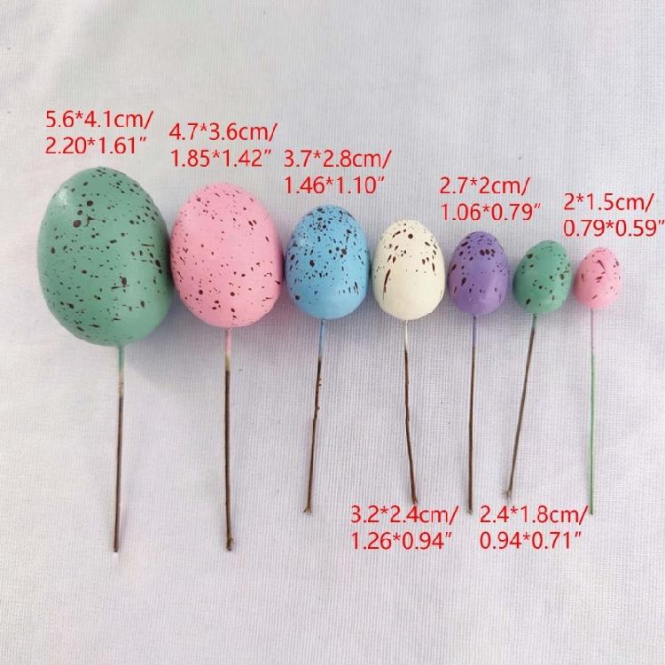 20Pcs Easter Foam Eggs DIY Party Decorative New Year Party Decoration