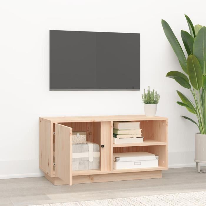 814464 vidaXL TV Stand 80x35x40.5 Cm Solid Pine Wood