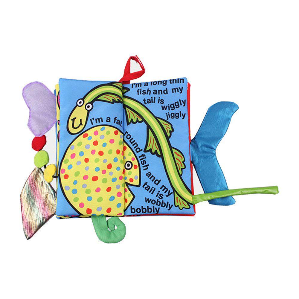 JollyBaby Soft Cloth Book Pet/'s Tails Baby Kid Intelligence Development Toy