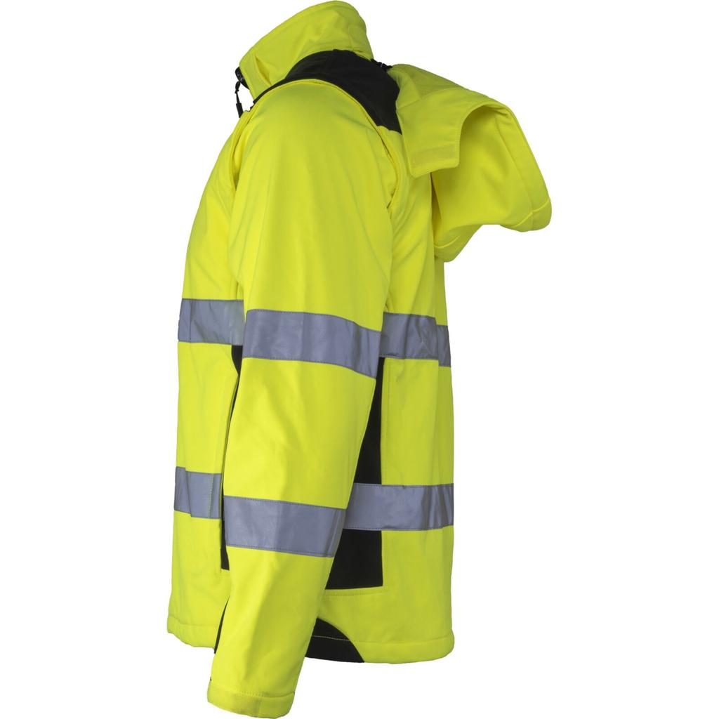 Softshell Jacket with Detachable Sleeves, Yellow, "3Xl", Ce,Lahti