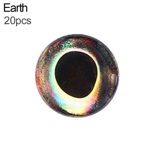 MUQZI Sports Accessory 20 Pcs 7-15mm 4D Fly Fishing Lure Eyes Tying Jig Tackle Crafts Dolls Waterproof