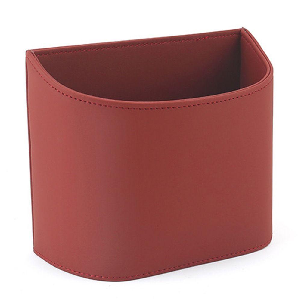 Leather Vehicle Garbage Bin Hanging Rubbish Bucket Car Organizer Car Backseat Storage Box  Sundries