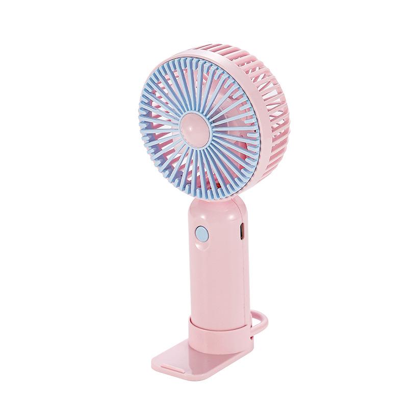2026 Portable LED Small Fan: USB Rechargeable, Three-Speed Wind, Handheld/Desktop Use for Students & Outdoor.