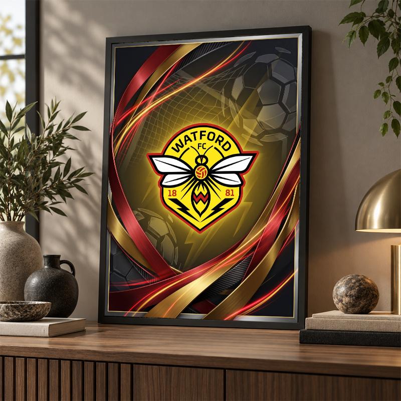 Watford Football Diamond Painting Kit 5D Full Drill DIY Diamond Mosaic Wall Art Home Decor