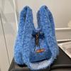 College style plaid hand-held cloth bag large capacity work commute shopping bag light breathable student shoulder bag