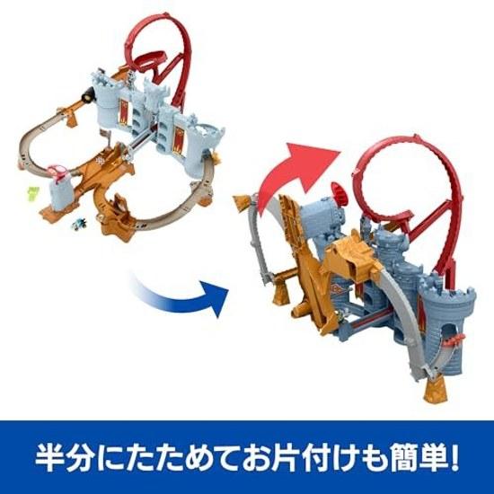 Wheels Mario Kart Bowser Castle Racing Track (includes 1 Kamek Standard Kart) vehicle toy miniature playset ages 5 up gray JHD24