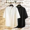 2026 Chinese Style Tshirts Men Short Sleeve Tops Tees Summer Men Thin Tang Costume T-Shirts Youth Fashion V Neck T-Shirt