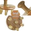 Natural Green Sandalwood & Ox Horn Massage Comb - Meridian Therapy Scalp Comb with Seven Stars Design