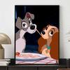 Disney Diamond Painting The Pasta Kiss Scene From Lady and The Tramp Cute DIY Rhinestone Mosaic Cross Stitch Kit  Embroidery Gift for Home Decor