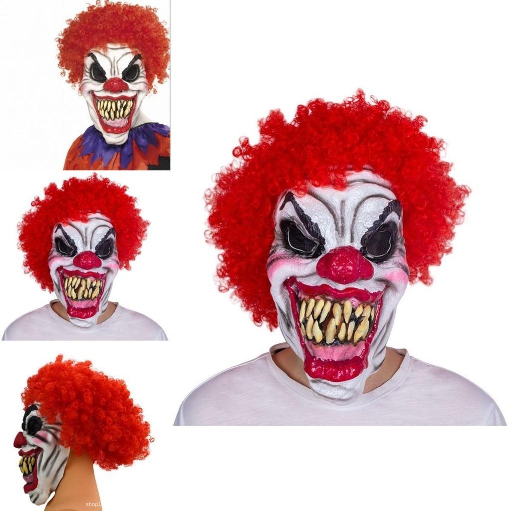 Straszny Klaun Lateksowa Maska Halloween Boże Narodzenie Impreza Odgrywanie Ról Rekwizyty Przerażający Kostium