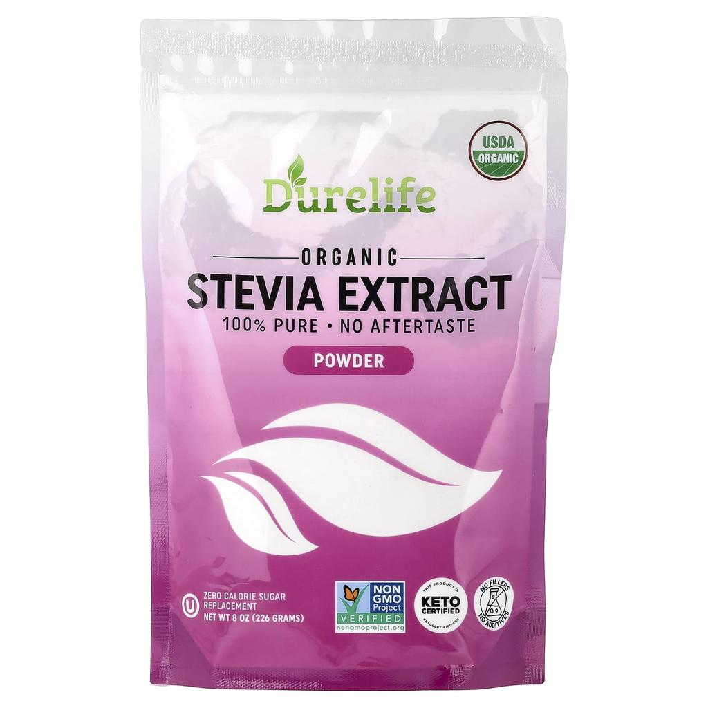 DURELIFE NUTRITION LLC, Organic Stevia Extract Powder, 8 oz (226 g)