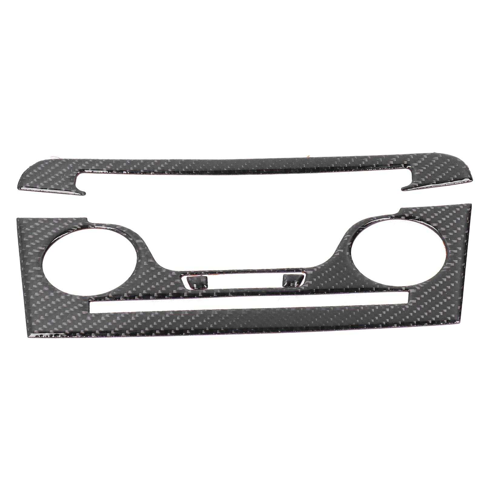 

4pcs Air Conditioning Panel Trim CD Panel Frame Carbon Fiber Decor Fit for Dodge Charger 2011 2014