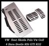 Stainless Steel Footrest Support Pedals Caps for VW Seat Skoda Polo Vw Golf 4 Bora Beetle RSi GTI R32 Pad Foot Rest Pedal